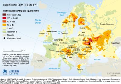 Így mentek a felhők Csernobil után